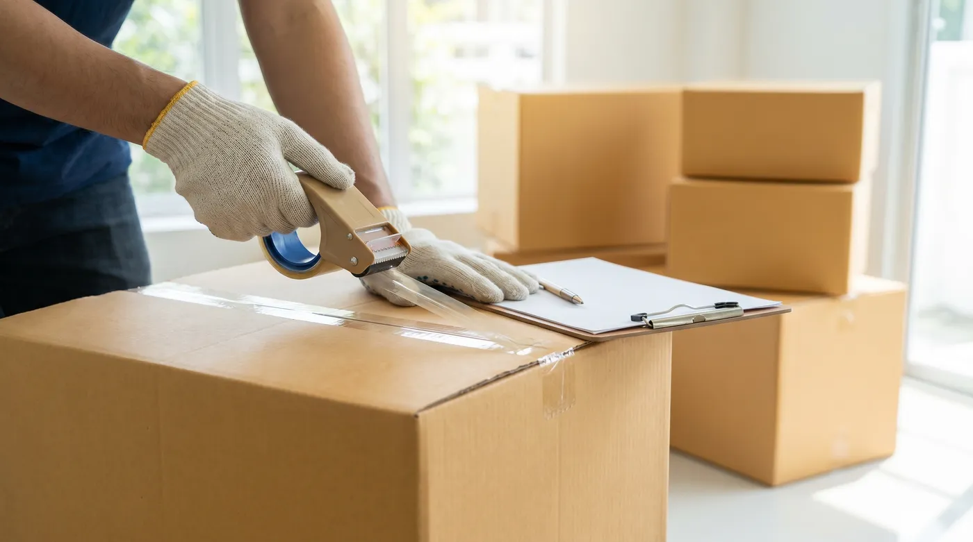 Packing and labelling moving boxes