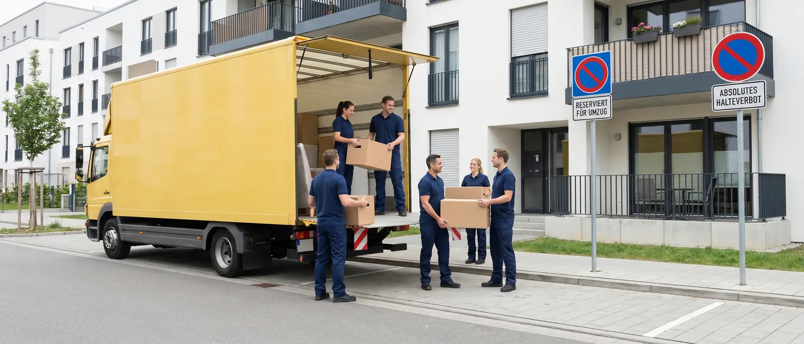 Freie Ladezone direkt vor der Tür